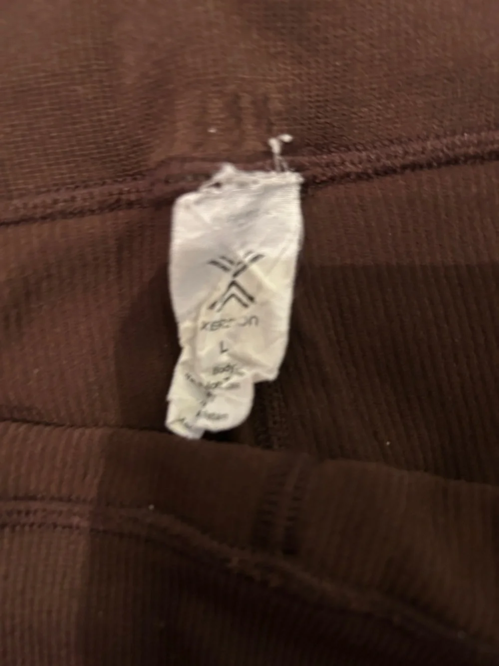 Xersion Women's Ribbed High-Waist Brown Bike Shorts - Picture 4 of 4